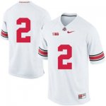 Men's NCAA Ohio State Buckeyes Only Number #2 College Stitched Authentic Nike White Football Jersey LI20L48QH